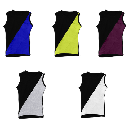 Right-Split Black Tank