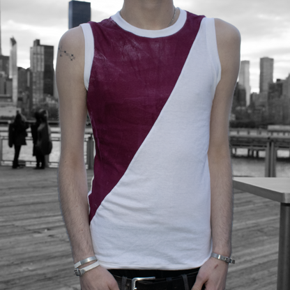 Left-Split White Tank