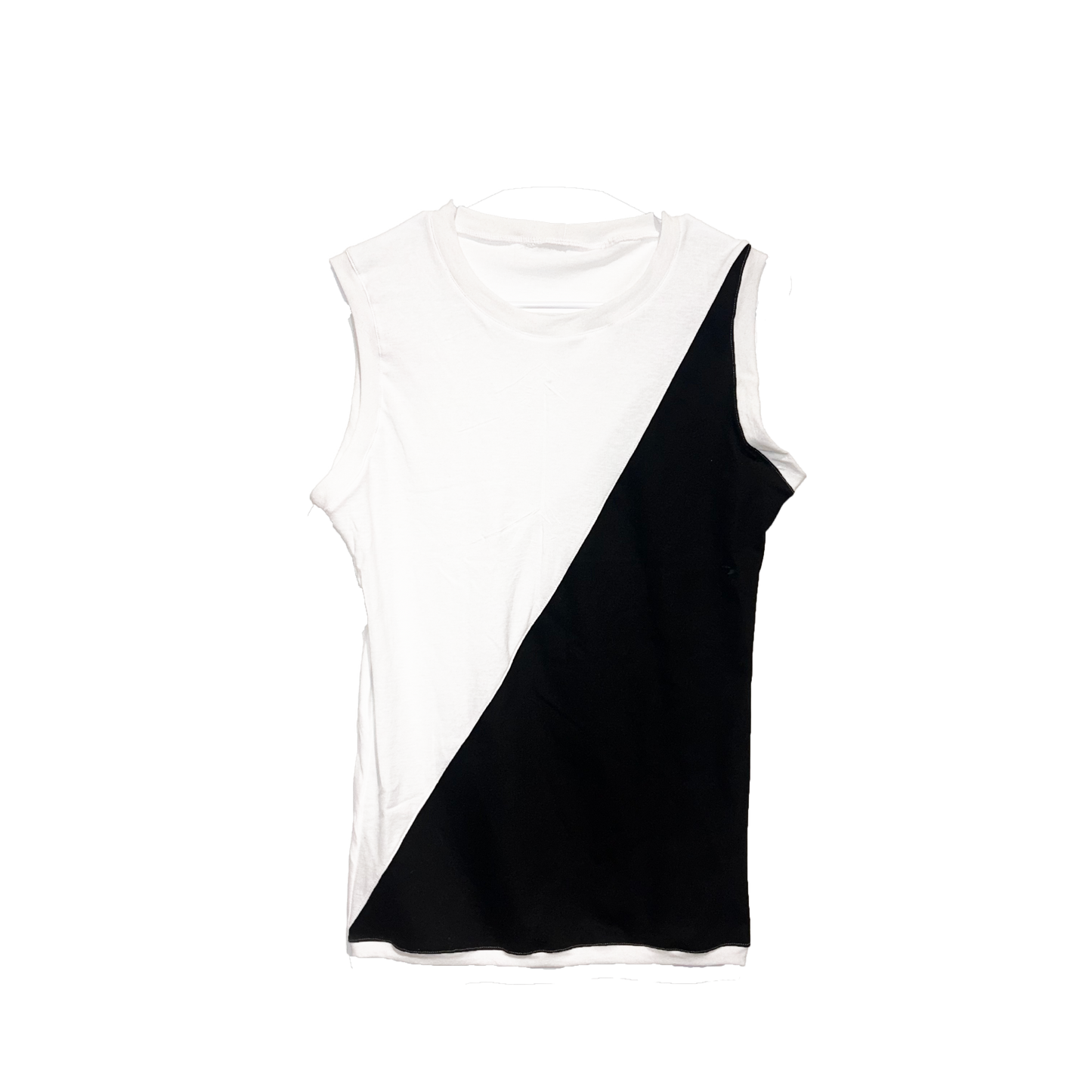 Right-Split White Tank