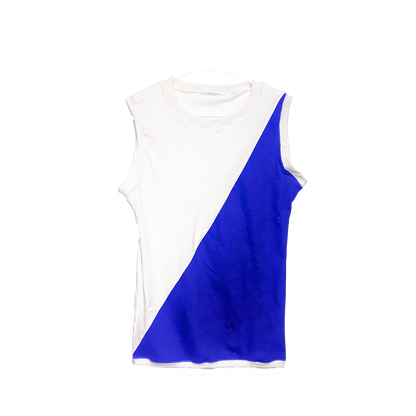 Right-Split White Tank