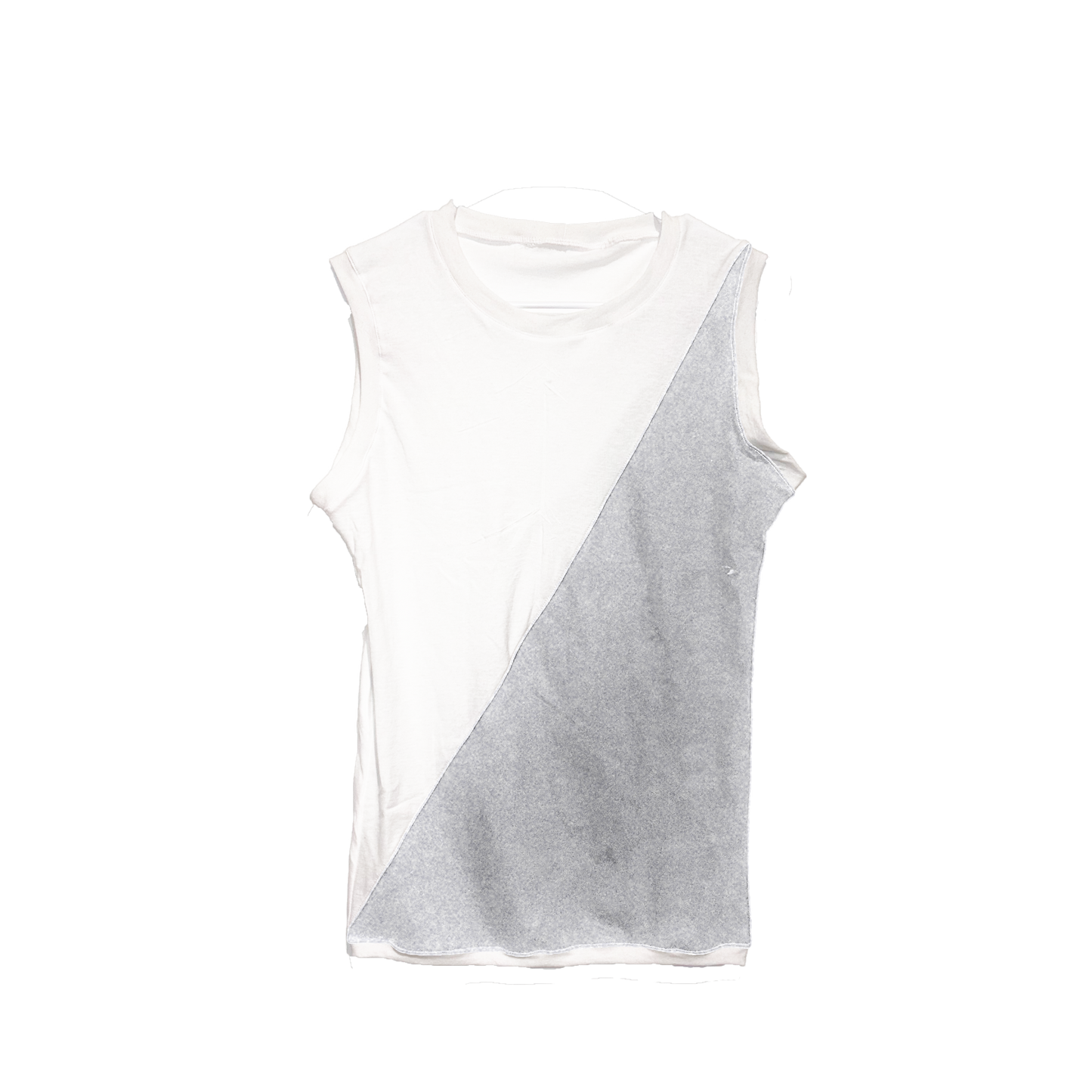 Right-Split White Tank