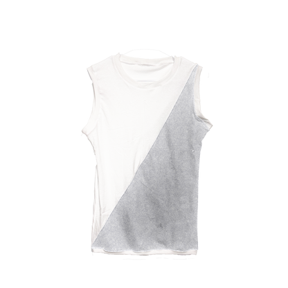 Right-Split White Tank