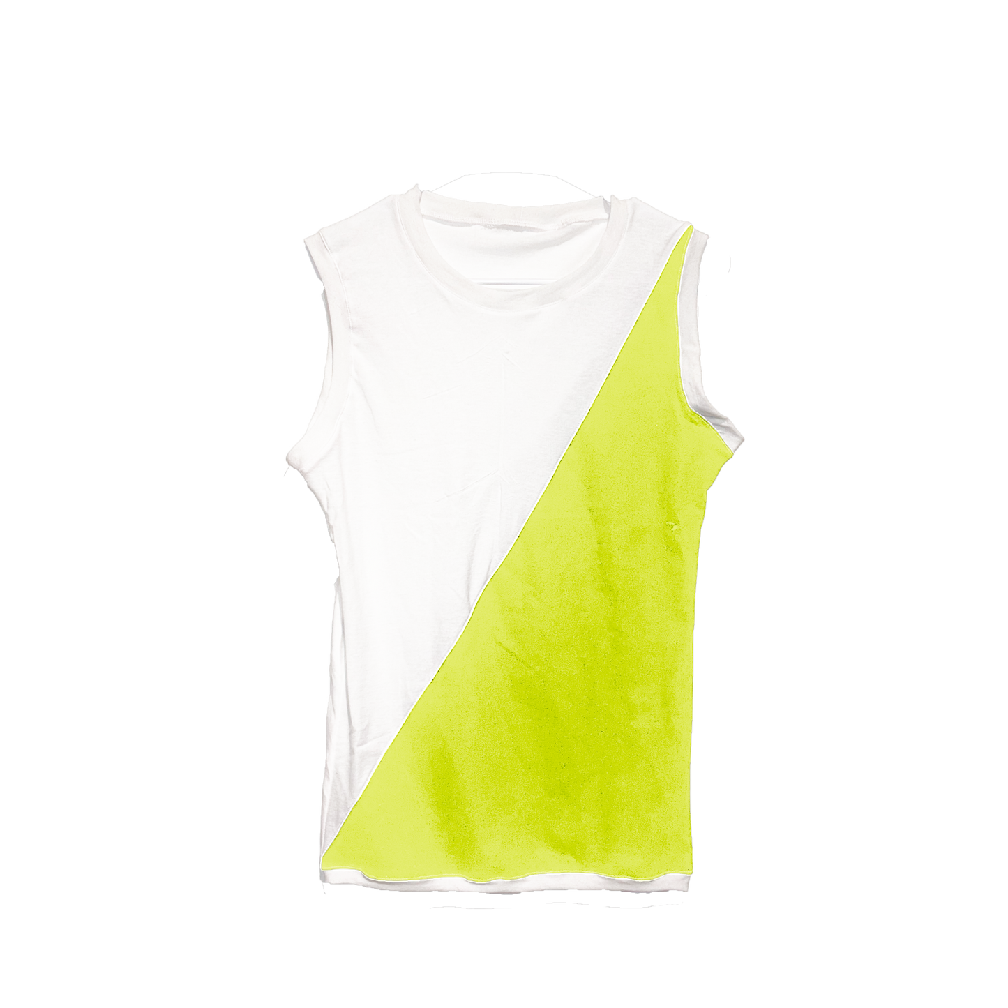 Right-Split White Tank