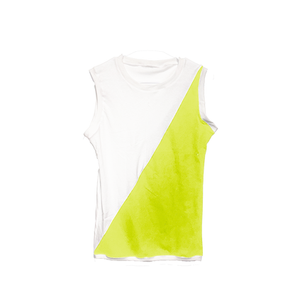 Right-Split White Tank