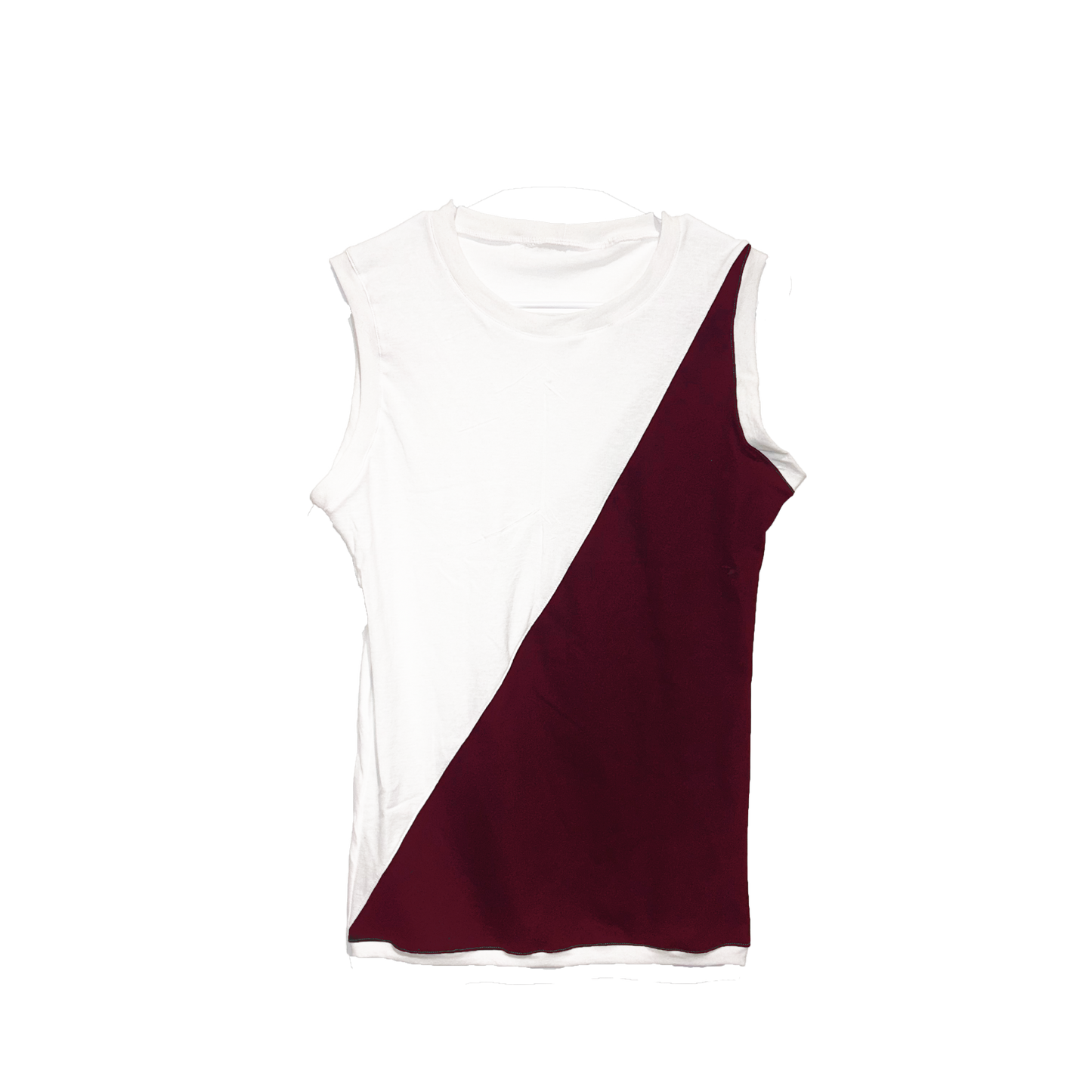 Right-Split White Tank