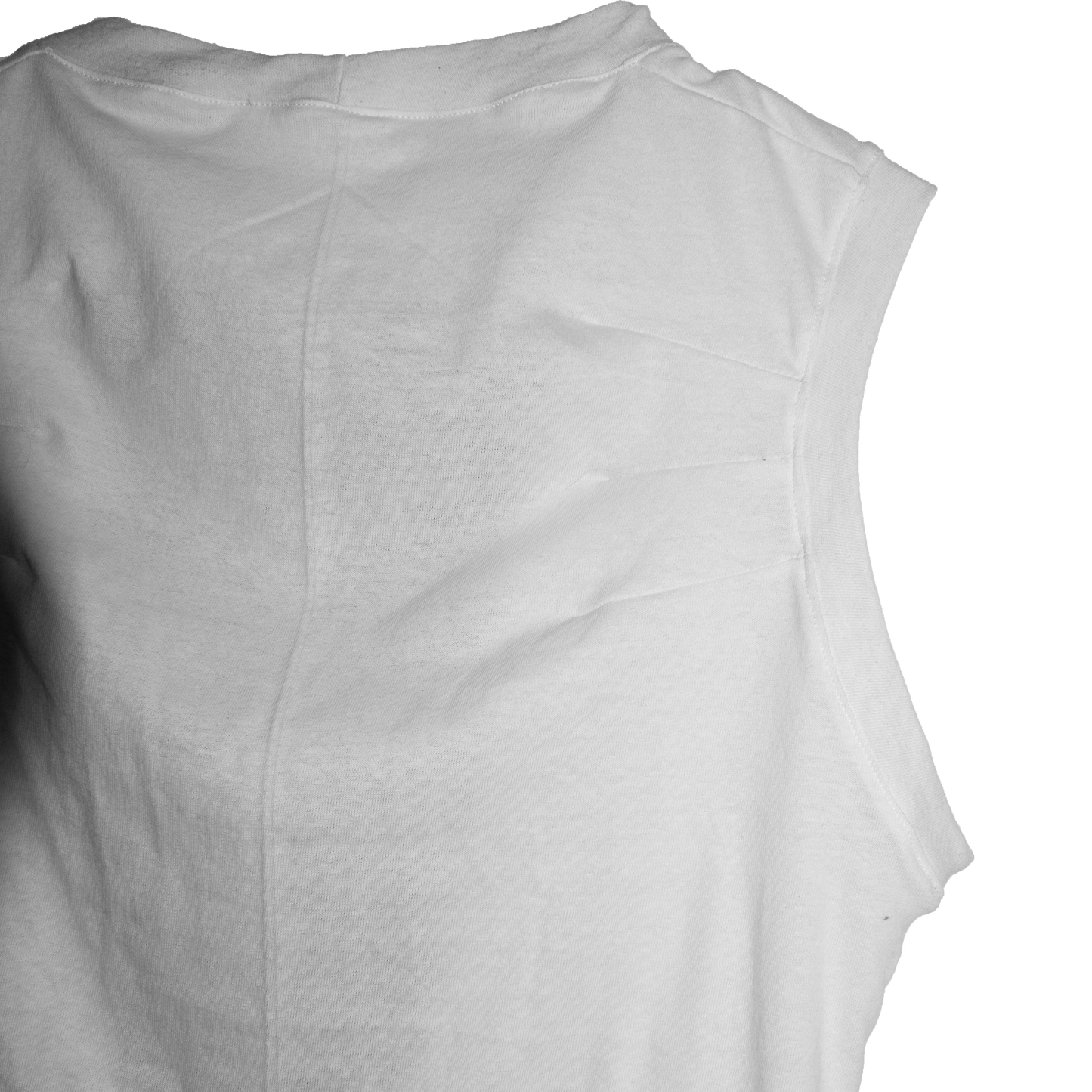 Right-Split White Tank